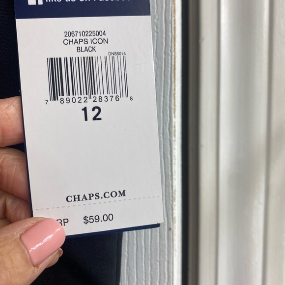 NWT Chaps Women Black Dress Pants, Size: 12s - Picture 5 of 6